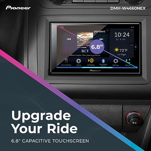 PIONEER CAR DMHW4660NEX Multimedia Digital Media Receiver With Wireless Apple CarPlay and Android Auto, 6.8-inch Capacitive Touchscreen, Double-DIN, Built-In Bluetooth, WiFi and Amazon Alexa PIONEER CAR DMHW4660NEX Multimedia Digital Media Receiver With Wireless Apple CarPlay and Android Auto, 6.8-inch Capacitive Touchscreen, Double-DIN, Built-In Bluetooth, WiFi and Amazon Alexa